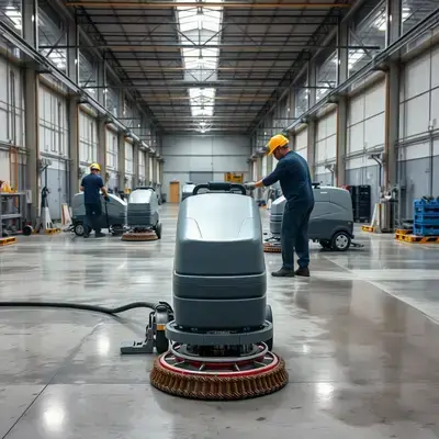 Industrial floor scrubbing and restoration
